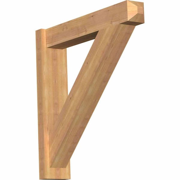 Ekena Millwork 6 in. x 28 in. x 28 in. Western Red Cedar Traditional Craftsman Smooth Outlooker