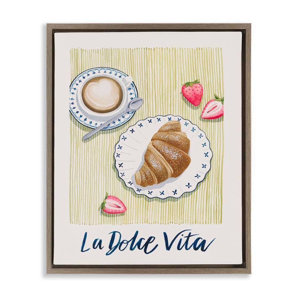La Dolce Vita Brunch by Grace Popp Brown Floater Frame Food Graphic Art Print 21 in. x 17 in. price history on PriceWatchPro