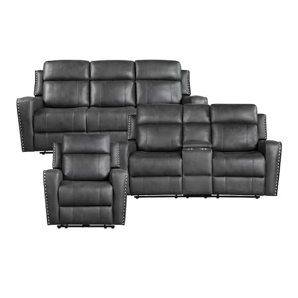 Lazzara Tesoro 78.5 in. W Flared Arm Textured Fabric Rectangle 2
