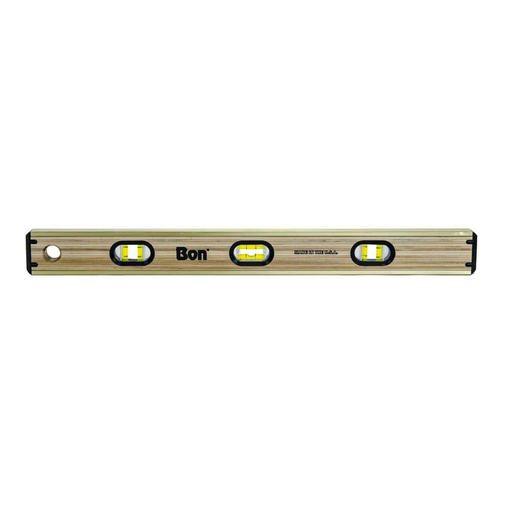 Bon Tool 24 in. Laminate Brass Bound Level