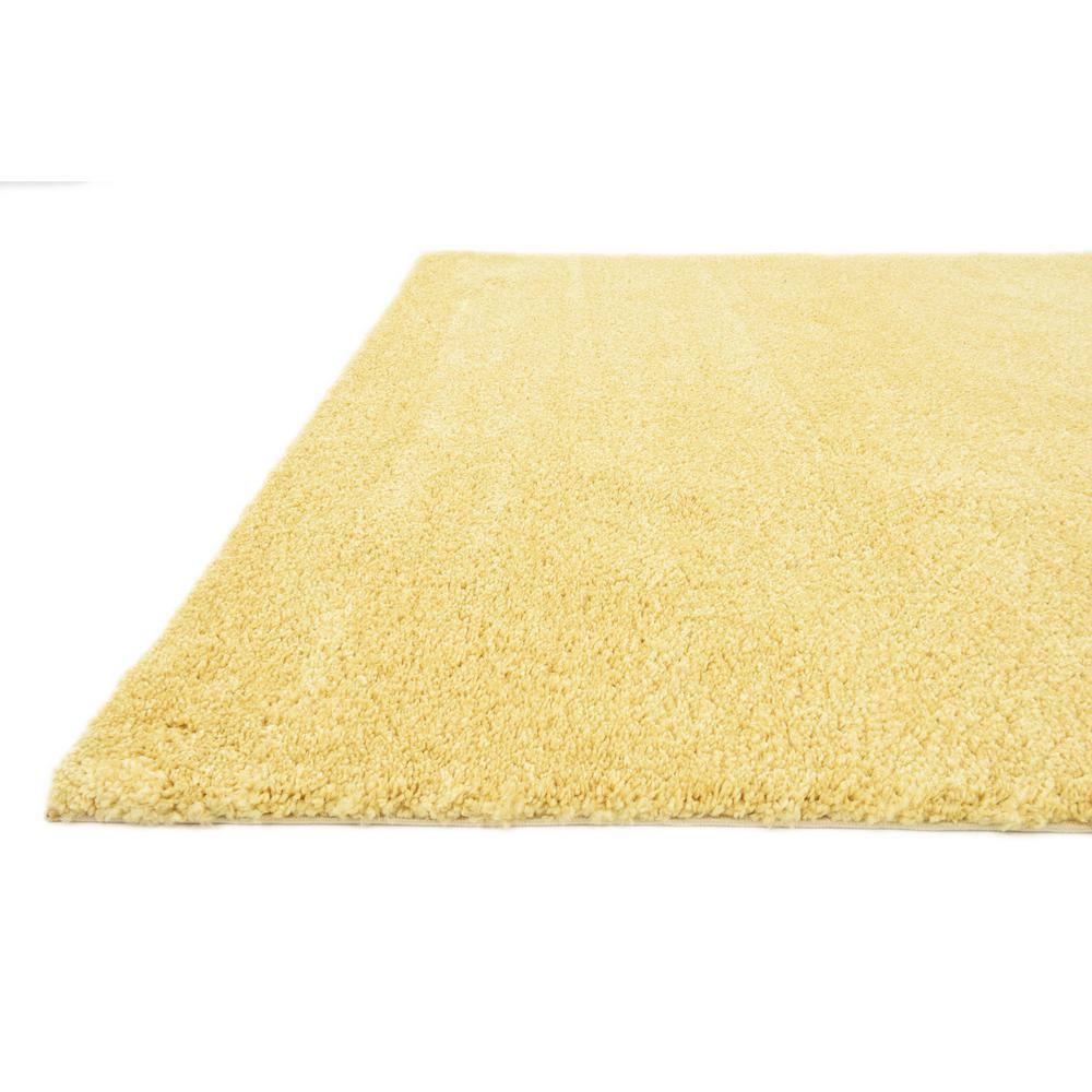 Sunny Yellow Soft Shag 8' x 10' Rectangular Rug for Kids' Rooms