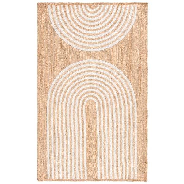 SAFAVIEH Natural Fiber Beige/Ivory 5 ft. x 8 ft. Geometric Area Rug