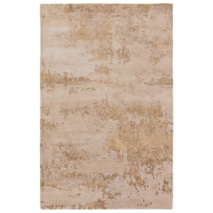Astris 9 ft. x 12 ft. Taupe/Bronze Abstract Handmade Area Rug