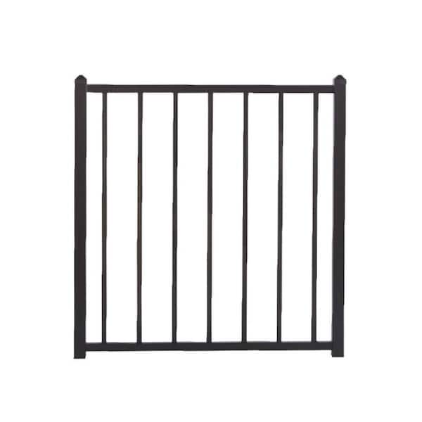 Fe26 40 in. H x 34.5 in. W Antique Bronze Steel Gate
