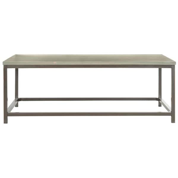 SAFAVIEH Alec 48 in. Gray Wood Coffee Table