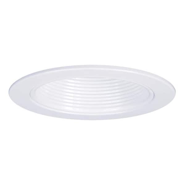 HALO 4 in. White Recessed Light Baffle with White Trim