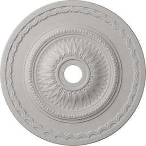 1-5/8 in. x 29-1/2 in. x 29-1/2 in. Polyurethane Sunflower Ceiling Medallion, Ultra Pure White