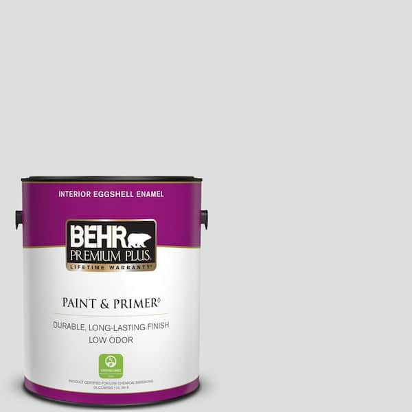 BEHR PREMIUM PLUS 1 gal. #BL-W11 Tinsmith Eggshell Enamel Low Odor Interior Paint & Primer