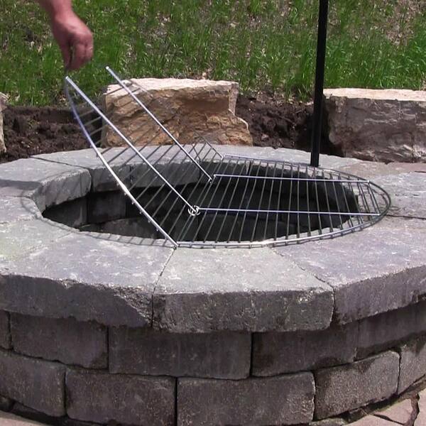 Round Folding Steel Cooking Grate, Fire Pit Cooking Grate Diy