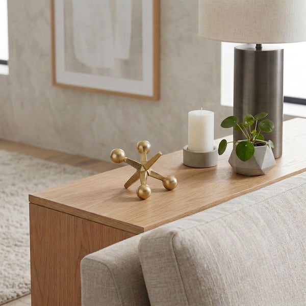 Liv & Skye Gold 7 in. x 5 in. Metal Jacks Abstract Sculpture 12860