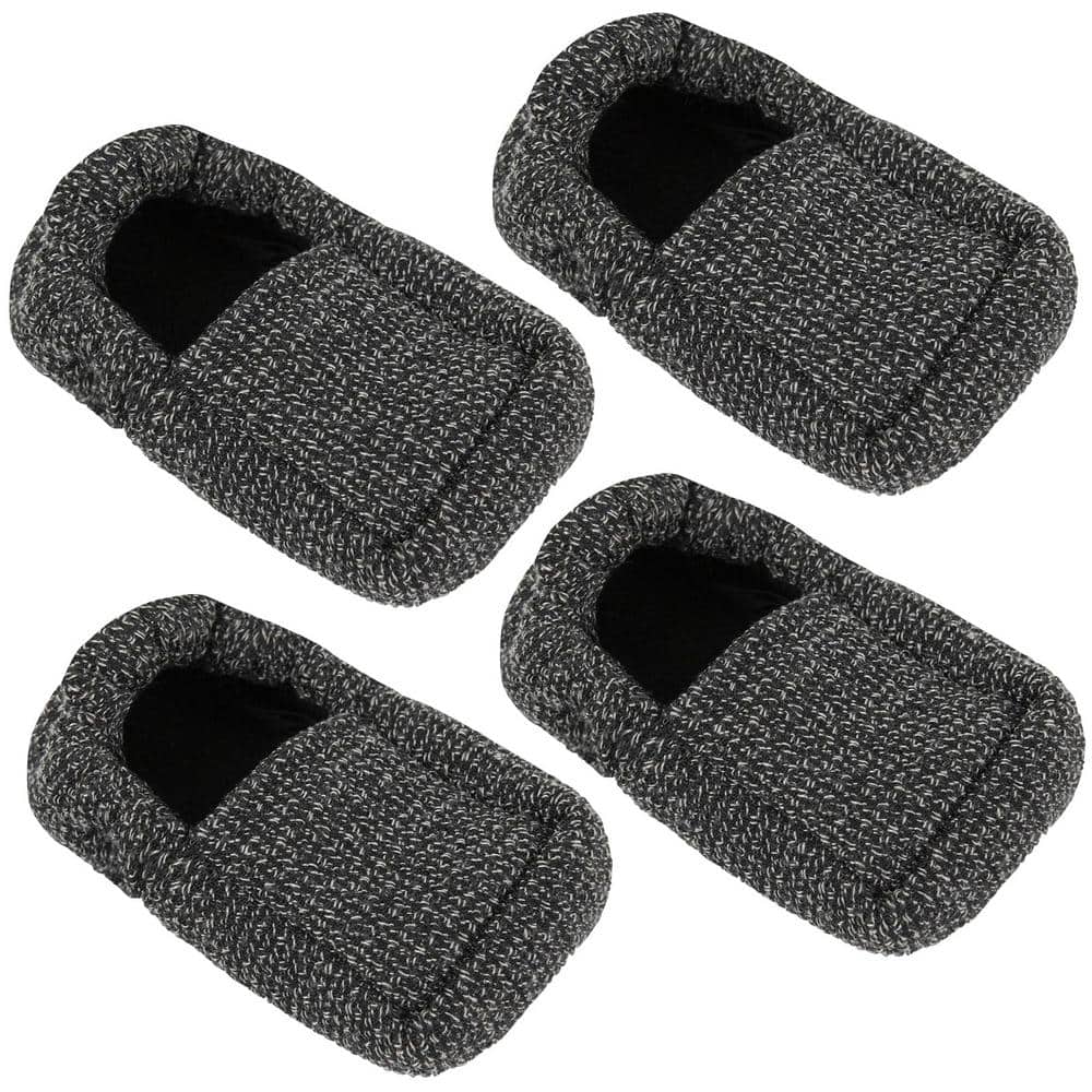 4-Piece Walker Ski Glide Covers Fit Sock Pad, Gray