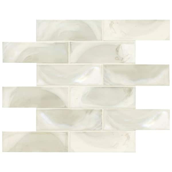 MSI Pearla Subway 12 in. x 12 in. x 0.24 in. Glass Mesh-Mounted