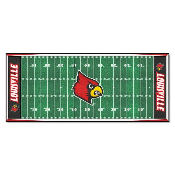 FANMATS University of Louisville 3 ft. x 6 ft. Football Field Runner Rug