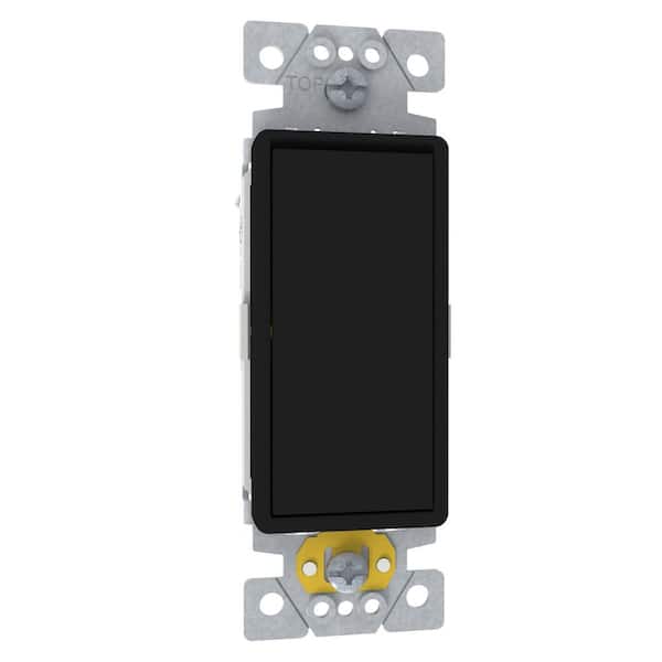 X Series 15 Amp 3-Way Switch Module Rocker Back Wire Light Switch Matte Black