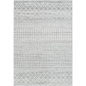 Tapis chemin Chevron Dhurrie gris, 15 pi