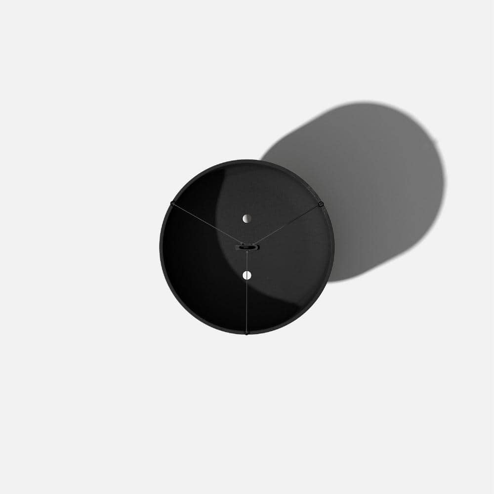 Black Plastic-Stone Composite Hanging Patio Planter Bowl