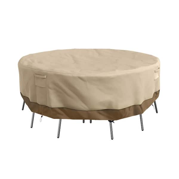 Pure Garden Beige Large Heavy-Duty Round Outdoor Table Cover