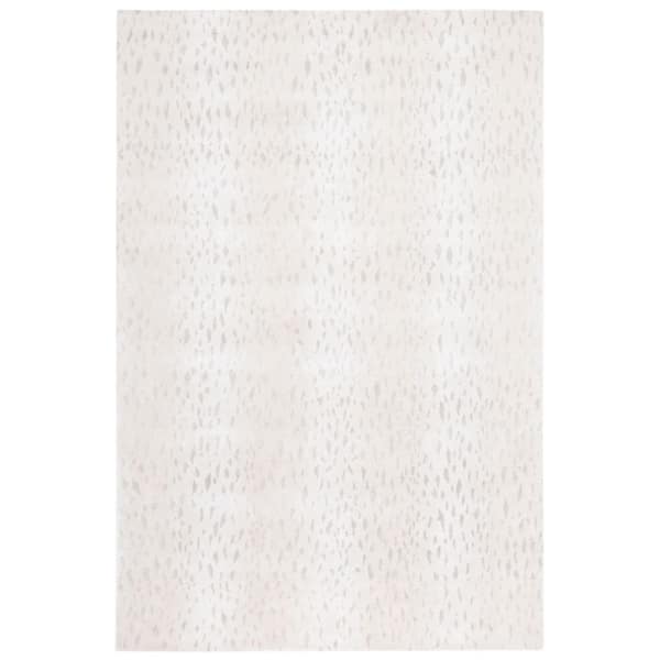Tibetan 4 ft. x 6 ft. Ivory/Beige Abstract Spotted Area Rug