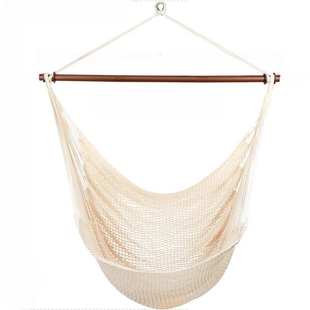 4 ft. Caribbean Hammock Swing Chair with Detachable Metal Bar, 330 LBS Weig