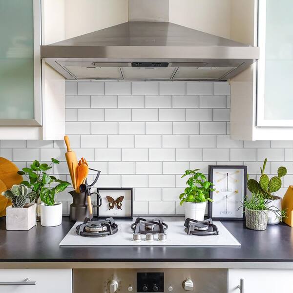 Merola Tile Santorini Biselado Blanco 4 in. x 7-7/8 in. Ceramic Subway Wall Tile (12 sq. ft. / case)