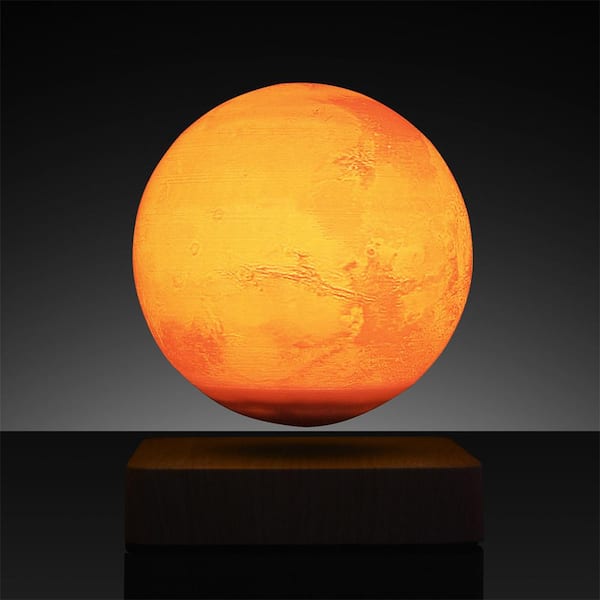 Etokfoks 3D Printed Magnetic Levitation Mars LED Table Lamp With Touch Sensor Controls