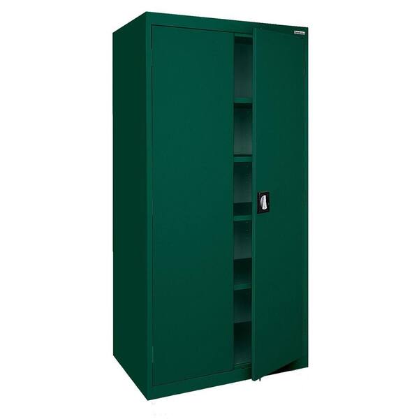 Sandusky Elite Series Steel Freestanding Garage Cabinet in Forest Green (36 in. W x 78 in. H x 18 in. D)