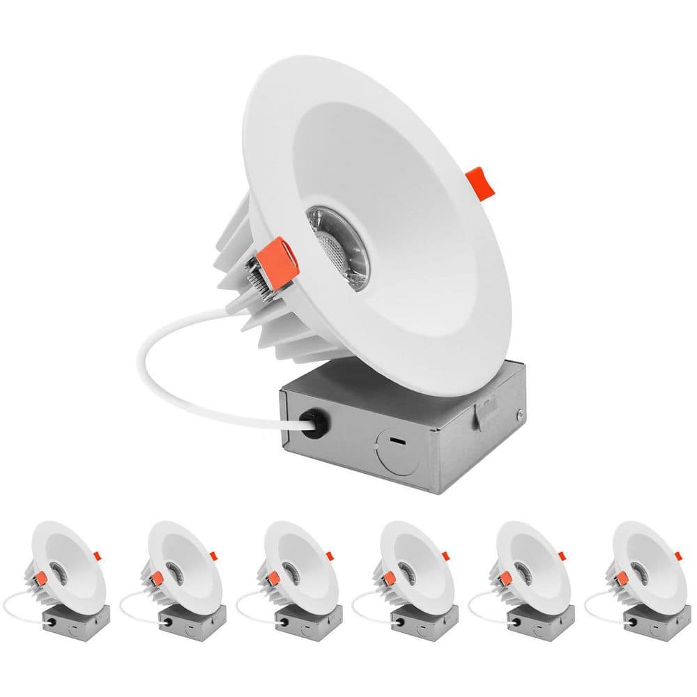 6 In. Integrated LED Regressed Light, 5CCT, 10/15/20W, 800-1500LM, CRI90, Dimmable, IC Rated, Damp Rated, ETL 6 Pack price history on PriceWatchPro