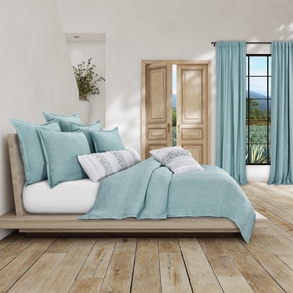 Sea cove Aqua Cotton King/Cal King Duvet Cover