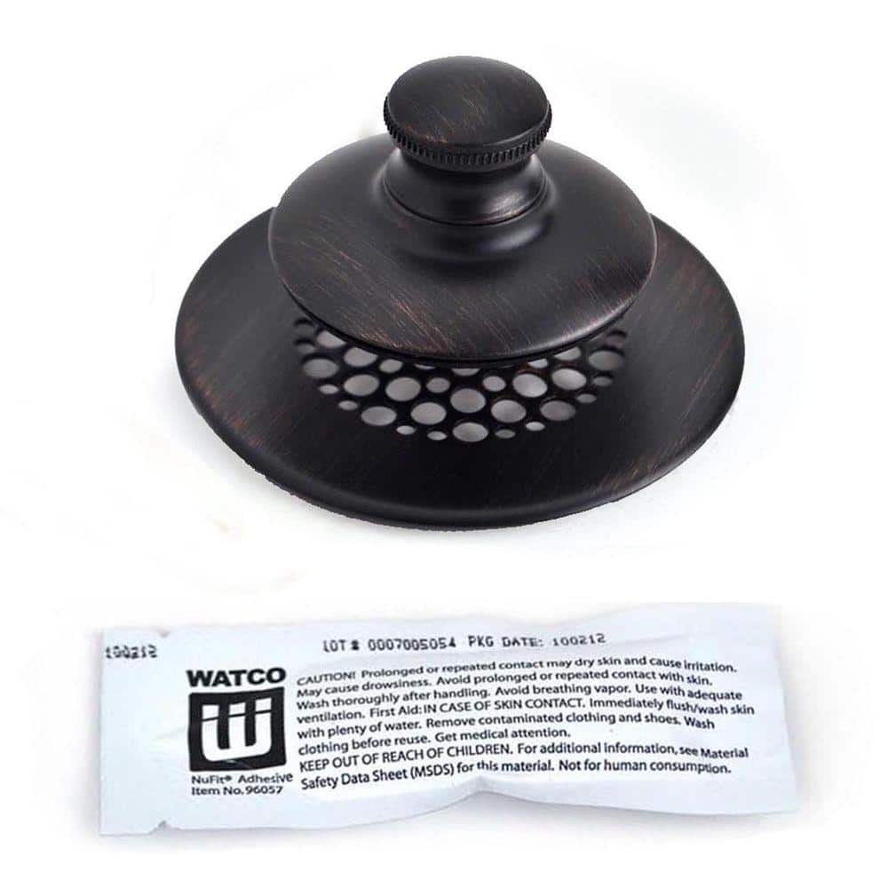 PF WaterWorks Toe Touch (Foot Actuated) Bath Tub Drain Assembly with Gasket  - Coarse Thread 11.5 Threads Per Inch - Free Hair Catcher/Strainer;Brushed