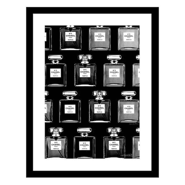 VENICE BEACH Collections Fashion Wallpaper Glam Perfume Bottles by Fairchild Paris Framed Graphic Print Abstract Poster Art Print 18 in. x 14 in.