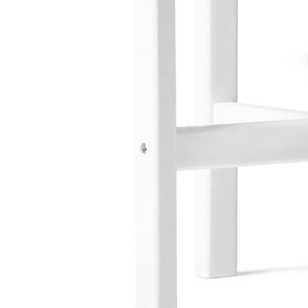 White 18" Round Polywood Outdoor Side Table