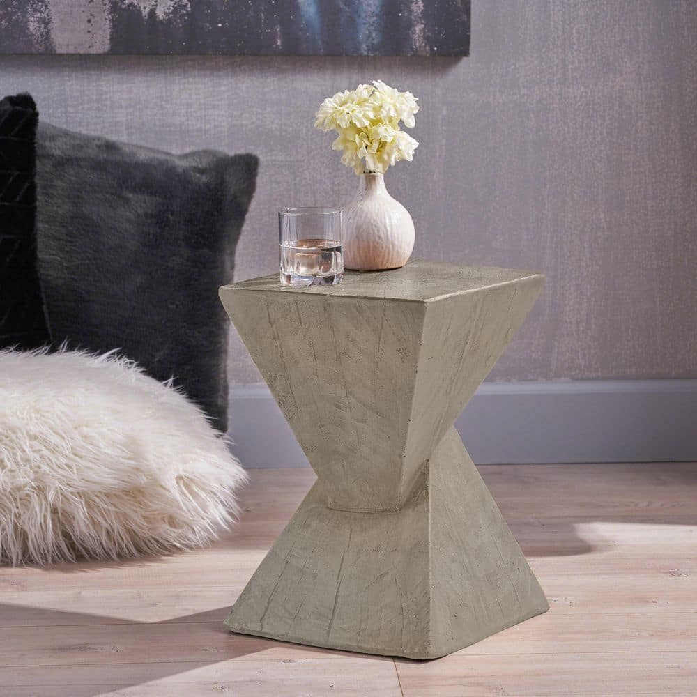 Atlas Light Gray MGO Outdoor Patio Square Accent Side Table price history on PriceWatchPro