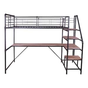 Cumberlin Sand Black and Light Pure Copper Twin Loft Bed