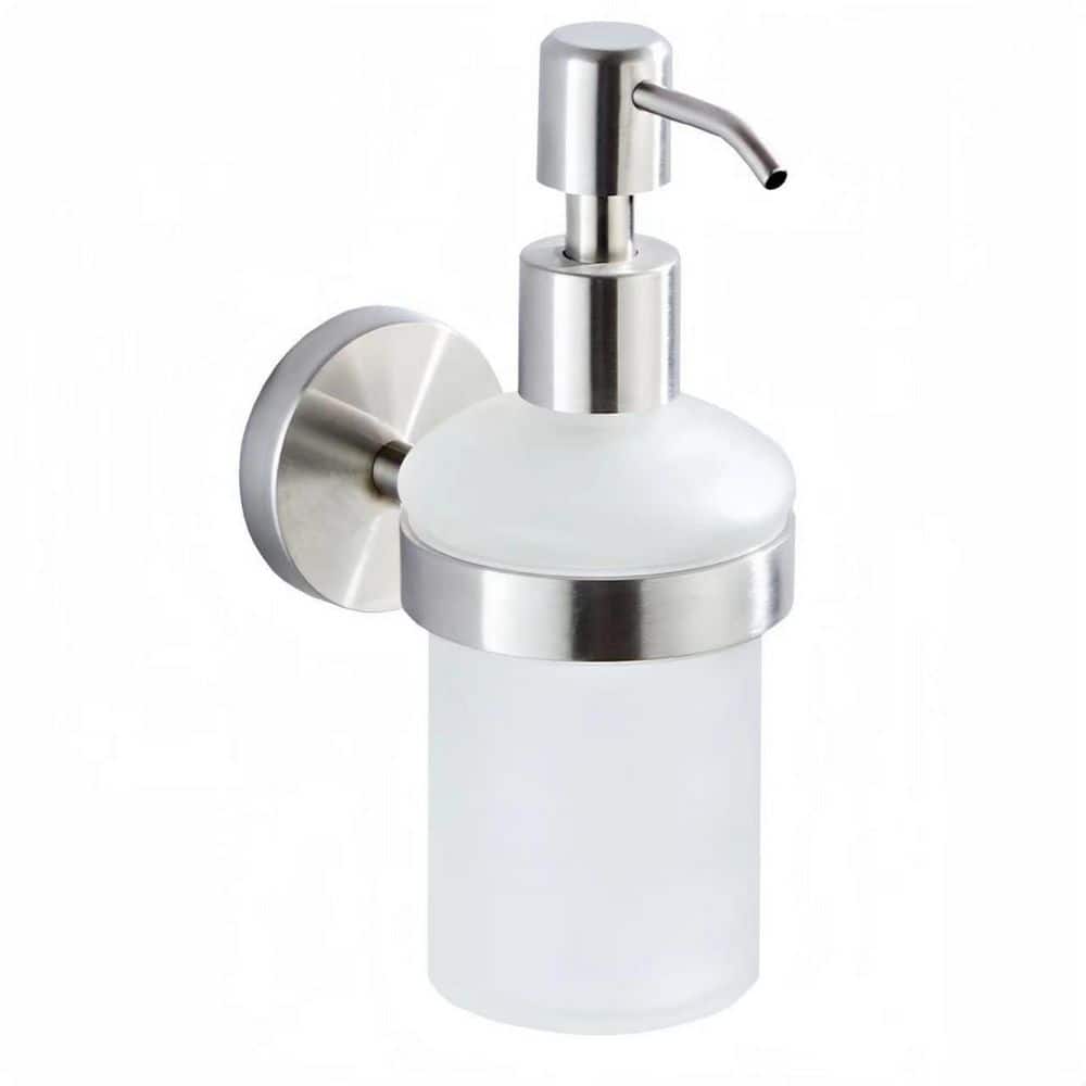 Wall Mount Glass Soap Dispenser with Stainless Steel Pump, Leak Proof Hand Soap and Lotion Bottle for Kitchen and Bath price history on PriceWatchPro