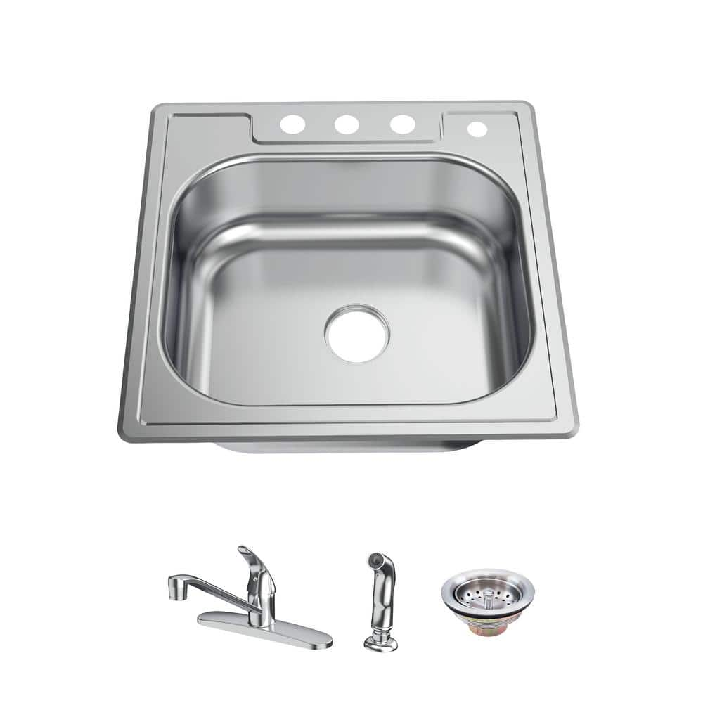 Cashel 25 in. x 22 in. x 14.5 in. ABS Plastic Drop-In Sink 1970-33-01 - The  Home Depot