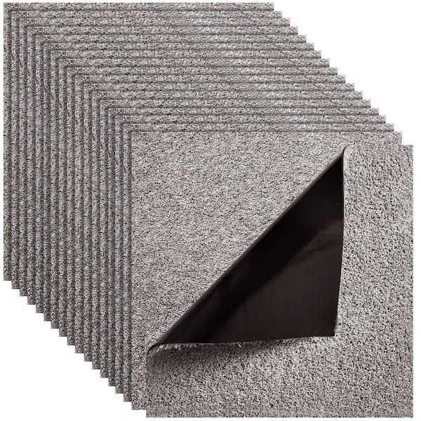 Dark Brown Carpet Tiles 18 in. x 18 in., 10-Pack Peel and Stick Square, Self-Adhesive Rug 22.5 sq.ft. Office 2025-Update