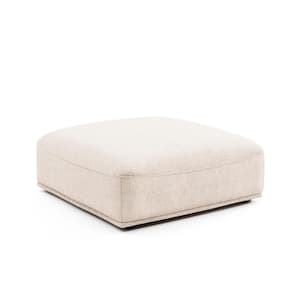 Fairwind 42 in. Armless Chenille Square Modular Ottoman Sofa in. Light Brown