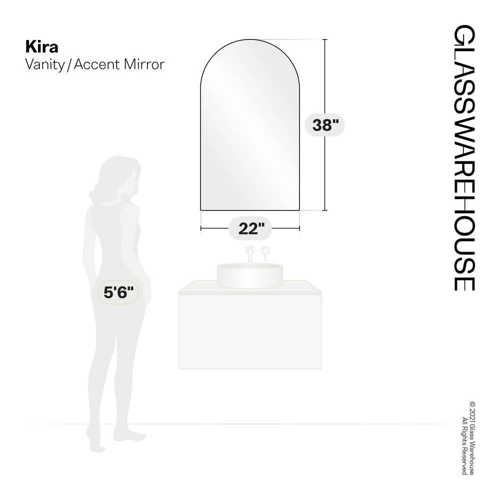 White Arched Full Length Steel Frame Mirror