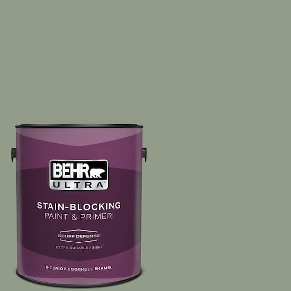 BEHR ULTRA 1 gal. #430F-4 False Cypress Extra Durable Eggshell Enamel Interior Paint & Primer