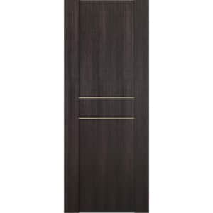 Vona 01 2HN Gold 32 in. W x 80 in. H x 1-3/4 in. D 1-Panel Solid Core Veralinga Oak Prefinished Wood Interior Door Slab