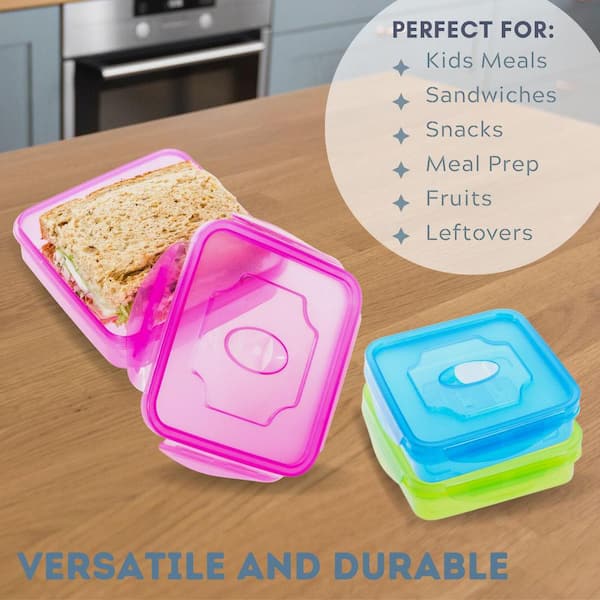 Freezer Containers for Food Glass Sandwich Containers Sandwich Box Food  Storage Shape Holder For Lunch Boxes Bread Sandwich For Kids Adults Prep  Microwave Dishwasher Container Home 