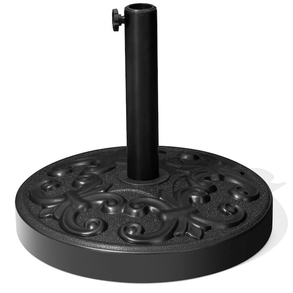 Crestlive Products 45 lbs. Cement 3D Surface Patio Umbrella Base in Black