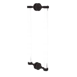 Pacific Grove Collection 18 Inch Back to Back Shower Door Pull with Groovy Accents in Oil Rubbed Bronze