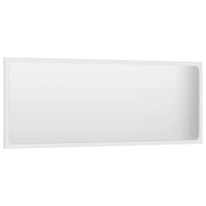 39.4 in. W x 14.6 in. H Rectangular Wood Framed Wall Mount Modern Decor Bathroom Vanity Mirror