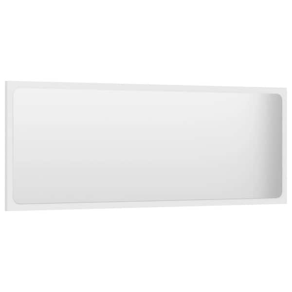 Unbranded 39.4 in. W x 14.6 in. H Rectangular Wood Framed Wall Mount Modern Decor Bathroom Vanity Mirror