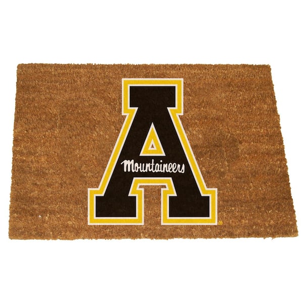 The Memory Company App St Brown 29.5 in. x 19.5 in. Coir Fiber Colored Logo Door Mat