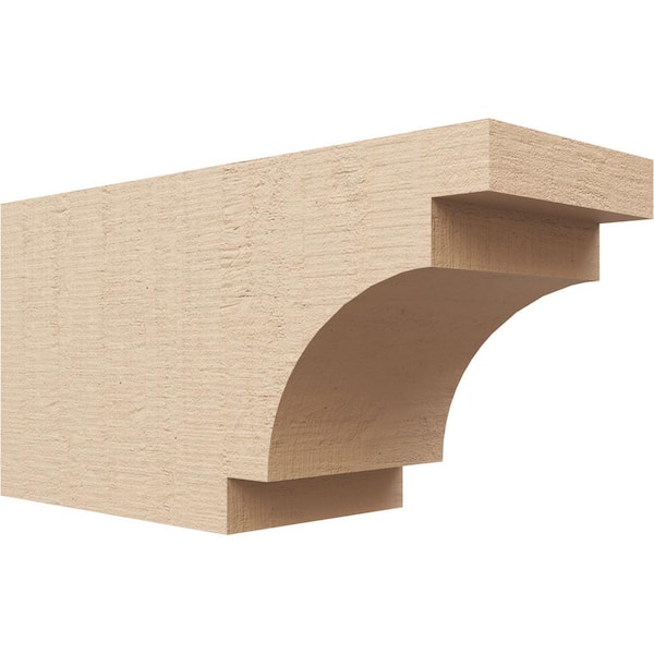 Ekena Millwork 6-in. x 8-in. x 16-in. Mediterranean Woodgrain, Primed Tan Timberthane Polyurethane Rafter Tail Brace