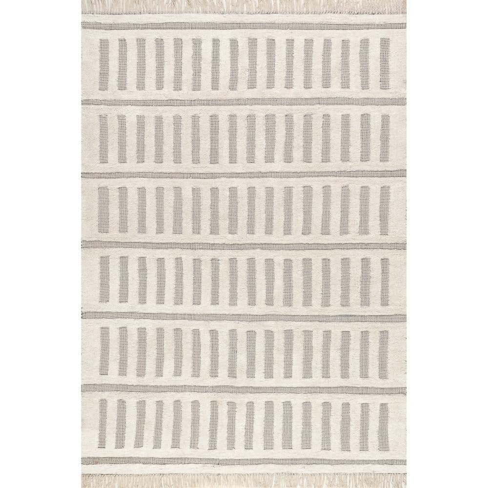 Merrick Tasseled Cotton and Wool Blue 10 ft. x 14 ft. Indoor/Outdoor Patio Area Rug price history on PriceWatchPro