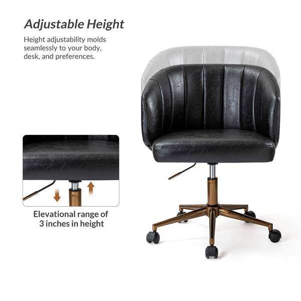 Height Adjustable Sewing Chair, Footrest, Black – SteadySewing