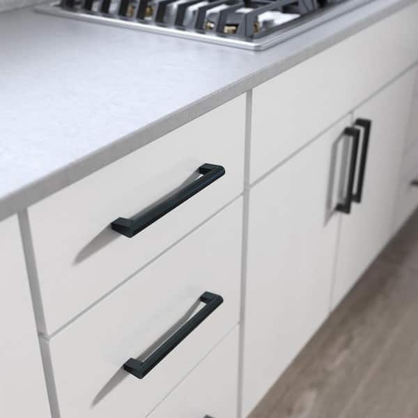 5-Pack Stratford 7-9/16 in. (192 mm) Modern Matte Black Cabinet Drawer Bar Pulls